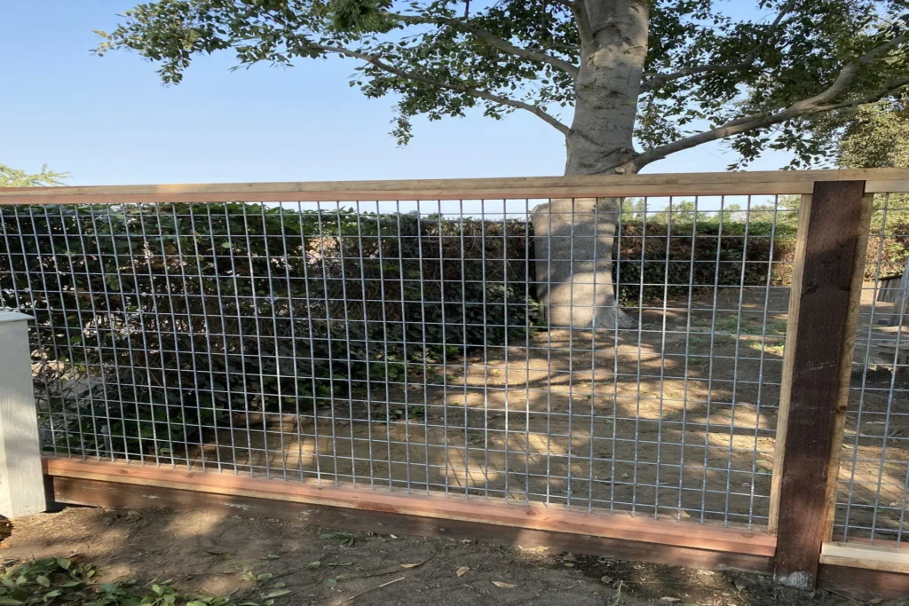 Wood and Wire Fence