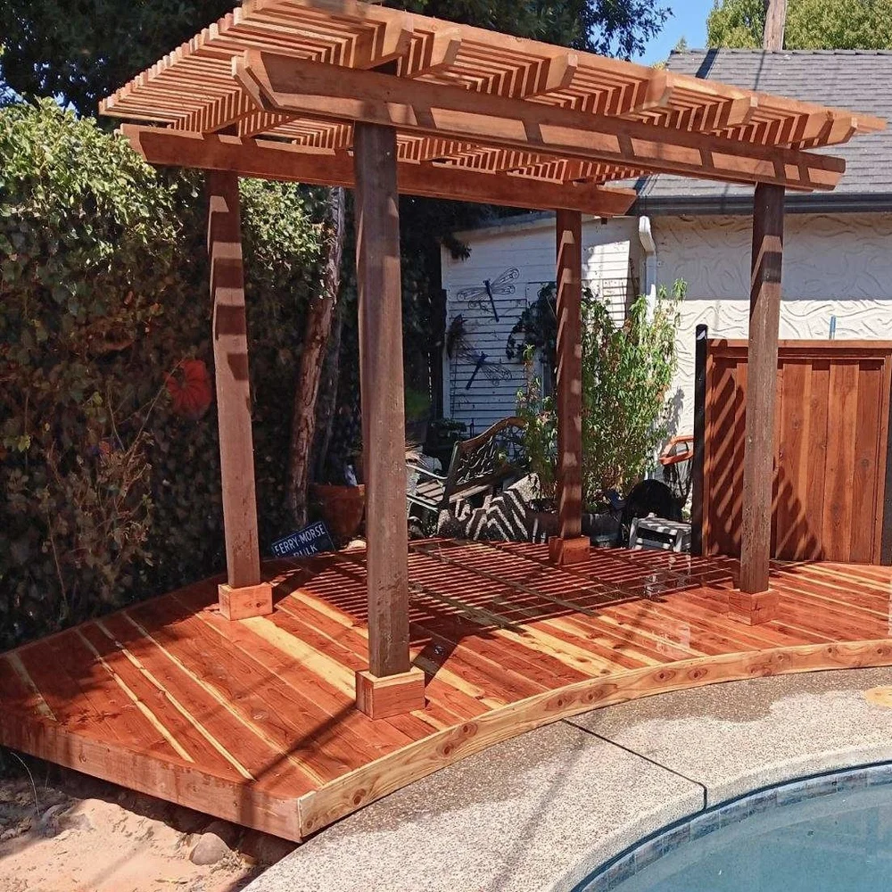 Wooden Pergola with Deck